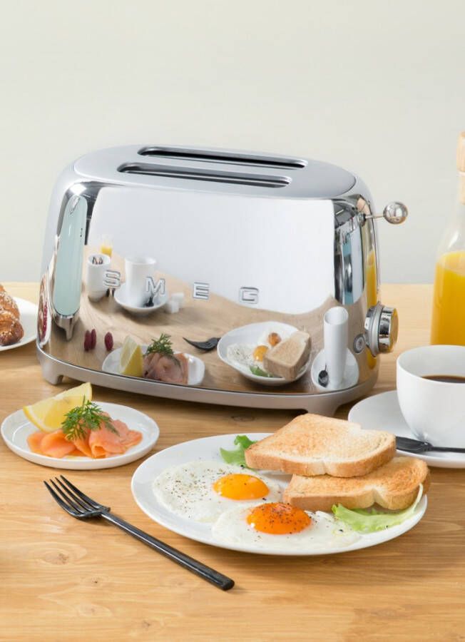 Smeg Broodrooster 2x4 Wit TSF02WHEU