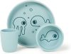 Done by Deer Baby Accessoires Silicone dinner set Sea friends Blauw online kopen