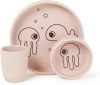 Done by Deer Baby Accessoires Silicone dinner set Sea friends Roze online kopen