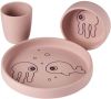 Done by Deer Baby Accessoires Silicone dinner set Sea friends Roze online kopen